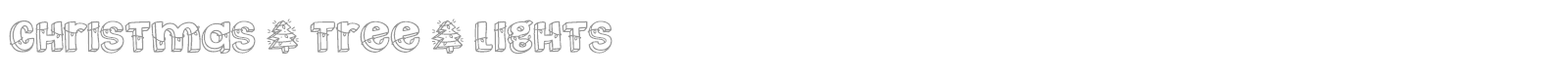 Christmas Tree Lights font preview